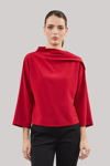 Μοναδική σχεδιαστική μπλούζα ζαπονέ από κρεπ καλής ποιότητας με ελαστικότητα κοκκινο
