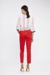 Best seller BELLA P. παντελόνι chinos σε εξαιρετική βαμβακερή καπαρντίνα κοκκινο