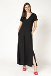 Picture of Maxi dress in embossed Viscose & Tencel BLACK