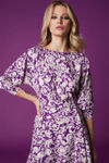 Picture of New floral print dress in a lovely line. MAUVE