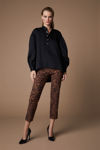Picture of Asymmetric blouse in boxy line BLACK