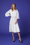 Picture of Superior blouse with a bateau neckline EKRU