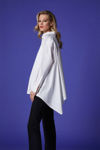 Picture of Modern poplin shirt with high back WHITE