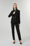 Picture of Double-breasted crepe stretch jacket with a lovely fine lapel BLACK