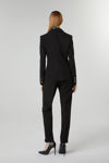 Picture of Double-breasted crepe stretch jacket with a lovely fine lapel BLACK