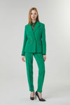 Picture of Double-breasted crepe stretch jacket with a lovely fine lapel GREEN
