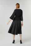 Picture of Superior blouse with a bateau neckline BLACK