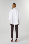 Picture of Asymmetric blouse in boxy line WHITE