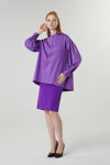 Picture of Asymmetric blouse in boxy line MAUVE