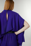 Picture of Scarf blouse in fine crepe with openings for sleeves. ROYAL
