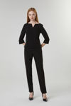 Picture of Stylized top in stretch crepe BLACK