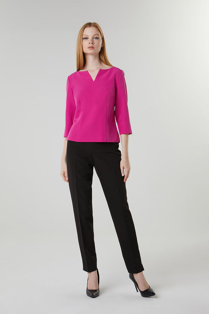 Picture of Stylized top in stretch crepe FUCHIA