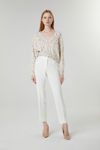 Picture of Pants in excellent quality crepe elastic EKRU