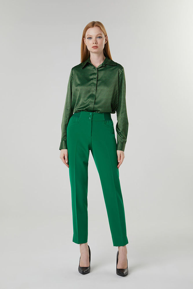 Picture of Pants in elastic GREEN