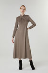 Picture of Midi dress in suede fabric with elasticity CIGAR