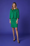 Picture of Short jacket in brocade fabric GREEN