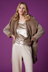 Picture of Overcoat in double-faced chenille knit-sheep CIGAR