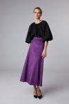 Picture of High-waisted skirt in elastic suede MAUVE