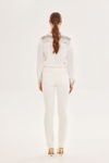 Picture of Slim-line trousers in elastic crepe EKRU