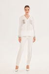 Picture of Gorgeous V-neck blouse EKRU
