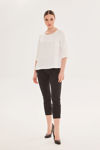 Picture of Blouse in viscose with a side cut EKRU