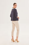 Picture of Blouse in viscose with a side cut BLUE