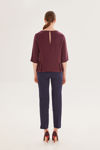Picture of Blouse in viscose with a side cut BORDEAUX