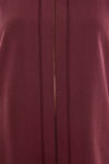 Picture of V-neck blouse in front cut viscose BORDEAUX