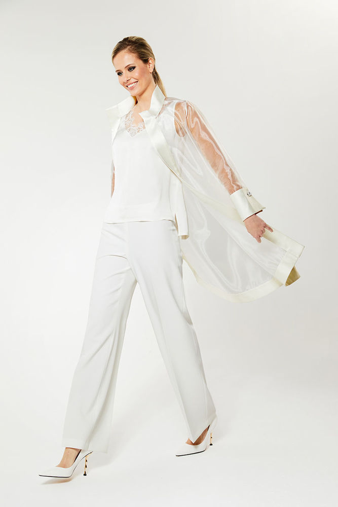 Picture of Elegant mando in organza with fronts ECRU