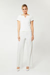 Picture of Crepe pants in crepe elastic ECRU