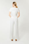 Picture of Crepe pants in crepe elastic ECRU