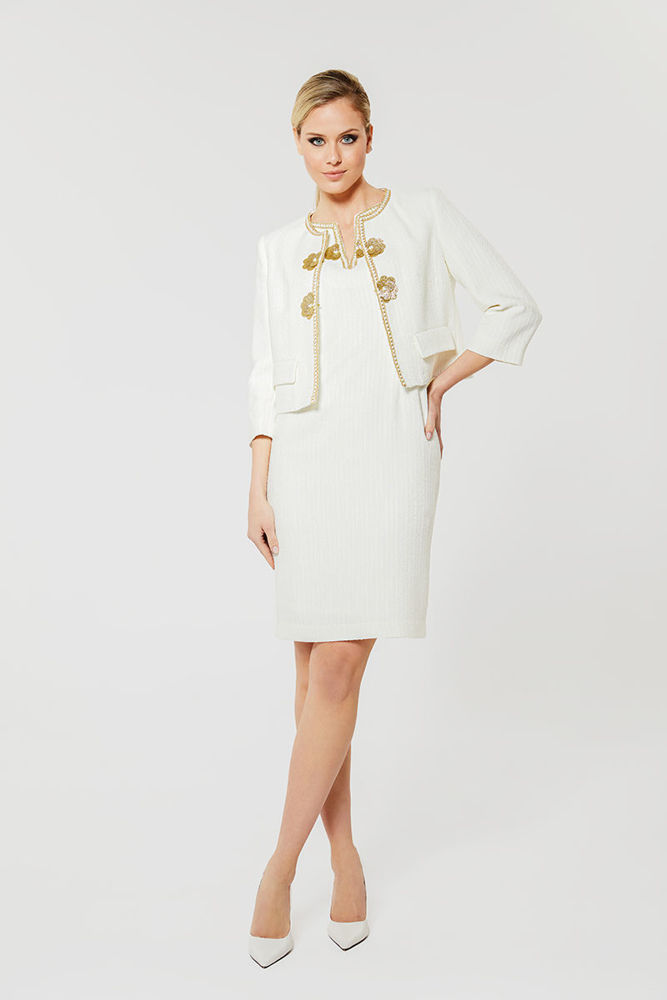 Picture of Wonderful cardigan in boucle cotton VANILIA