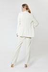 Picture of Ecru long straight jacket without lining VANILIA