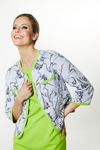 Picture of Cardigan in French brocade navy pattern ICE