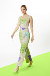 Picture of Floral print jumpsuit made of elastic crepe LIME