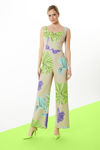 Picture of Floral print jumpsuit made of elastic crepe LIME
