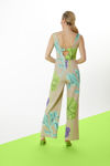 Picture of Floral print jumpsuit made of elastic crepe LIME