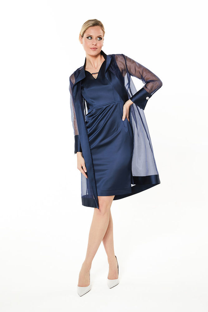 Picture of Elegant mando in organza with fronts BLUE