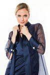 Picture of Elegant mando in organza with fronts BLUE