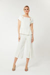 Picture of Cropped trousers in very good quality boucle cotton VANILIA