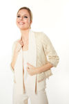 Picture of Lovely cardigan made of fine jacquard zebra BEIGE