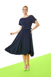 Picture of New dress in light crepe with stretch in a lovely line BLUE