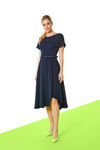 Picture of New dress in light crepe with stretch in a lovely line BLUE