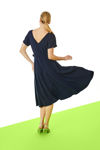 Picture of New dress in light crepe with stretch in a lovely line BLUE