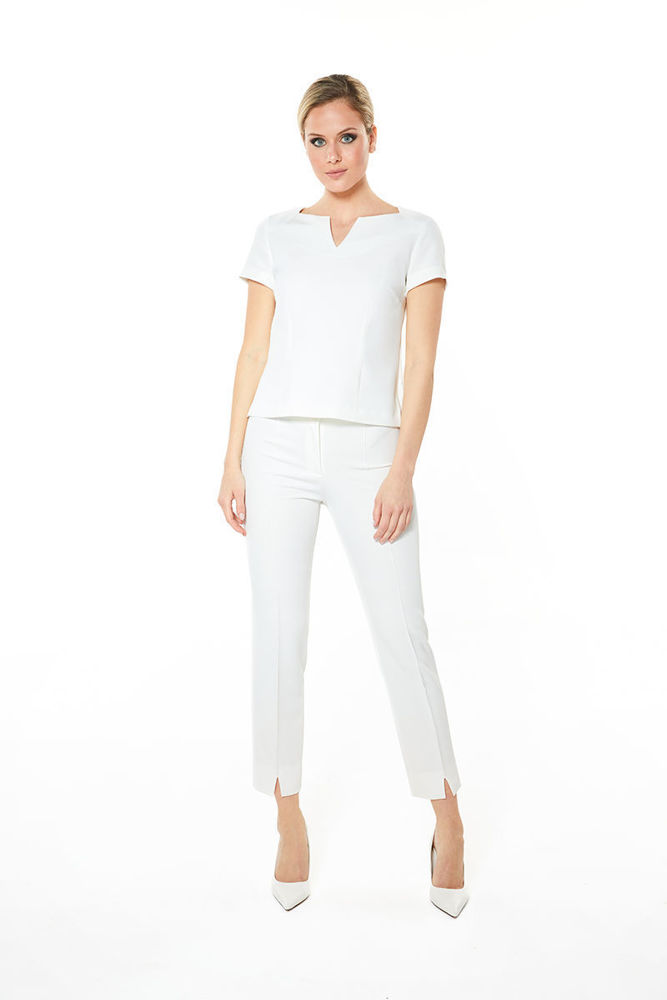 Picture of Crepe elastic pants ECRU