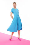 Picture of New dress in light crepe with stretch in a lovely line TURQUOISE