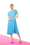 Picture of New dress in light crepe with stretch in a lovely line TURQUOISE