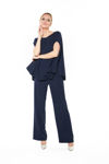 Picture of Handkerchief blouse in fine crepe BLUE