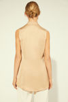 Picture of Sleeveless blouse in viscose satin BEIGE