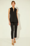 Picture of Sleeveless blouse in viscose satin BLACK